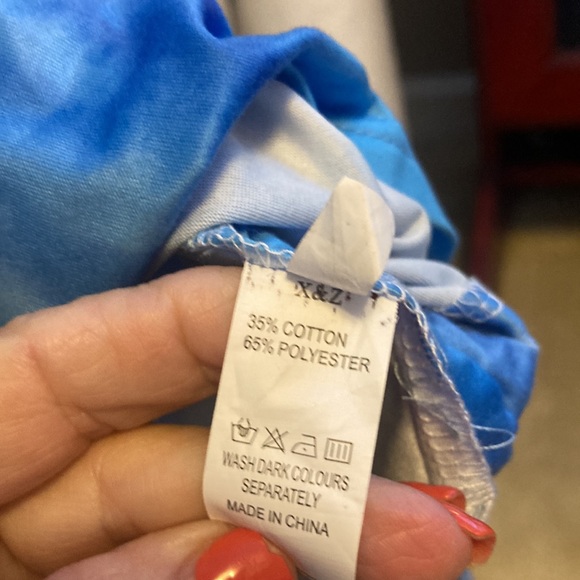 X&Z Stretchy Blue Tie Dye Dress/Shirt - Picture 6 of 6